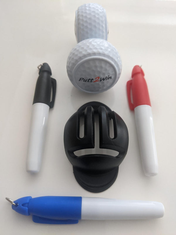 Putt2Win 2 Flat Golf Ball Putting Practice Aid