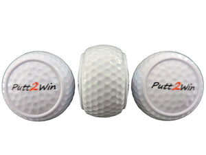 3 Flat Golf Balls Putting Training Aid